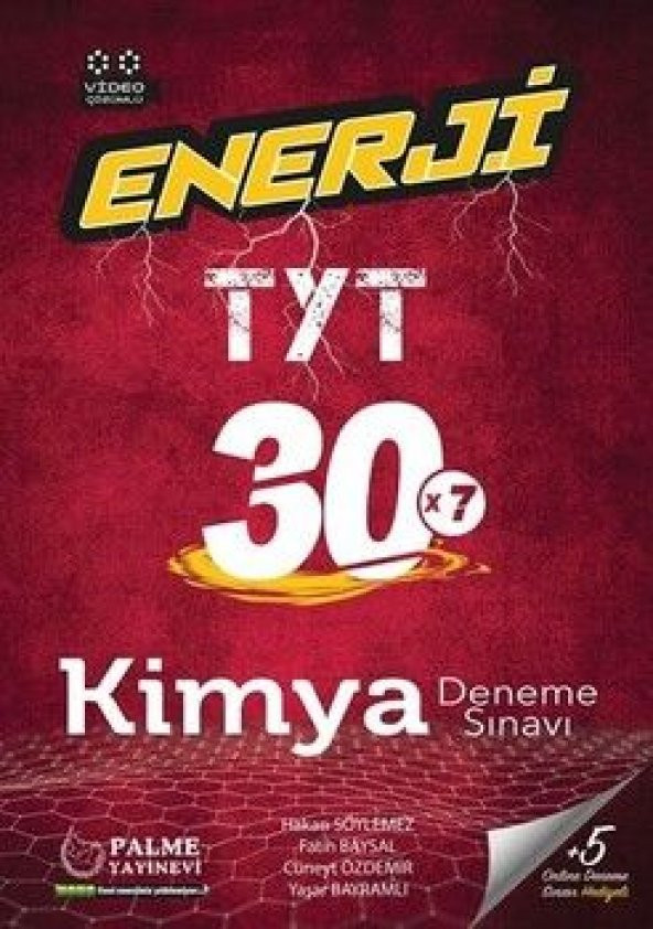 Palme Yayınları TYT Kimya Enerji 30 Deneme Sınavı ürün görseli 1