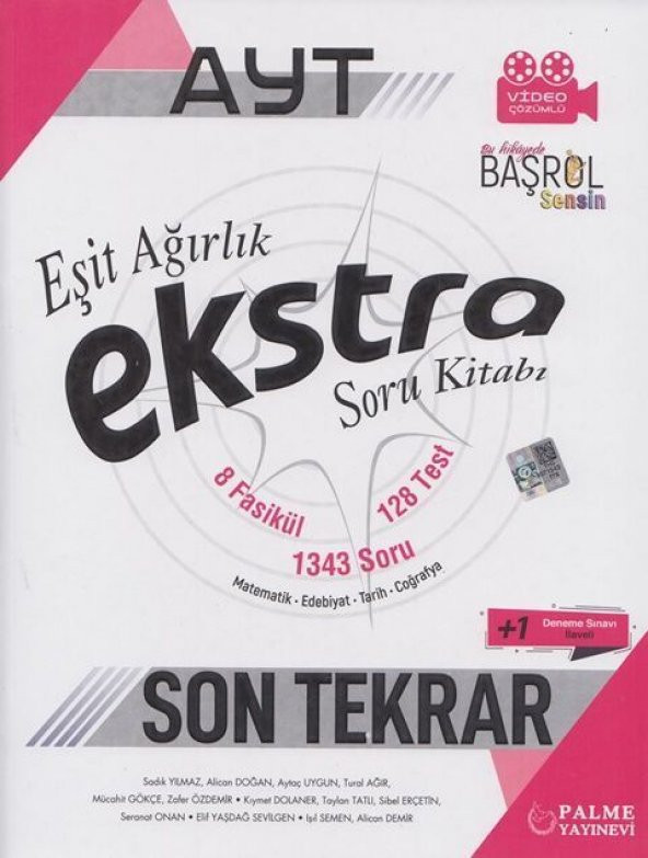Palme Yayınları AYT Tüm Dersler Eşit Ağırlık Ekstra Son Tekrar Soru Kitabı ürün görseli 1