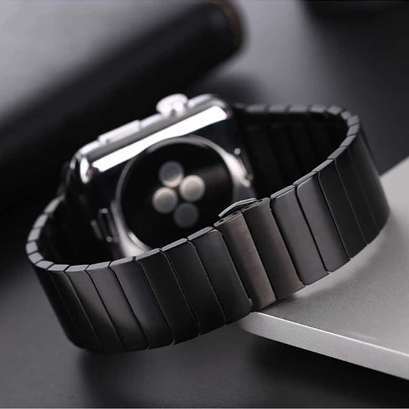 Apple Watch 38mm KRD-16 Metal Katlamalı Kordon - Resim 6