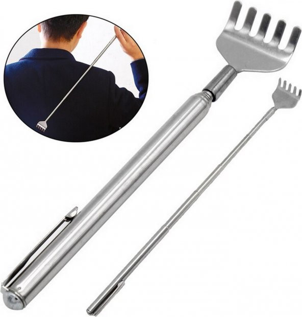 2 Adet Teleskobik Sırt Kaşıyıcı Metal Kaşağı Kaşıma Aleti Sırt Kaşıma Aparatı Metal 51 Cm ürün görseli 1