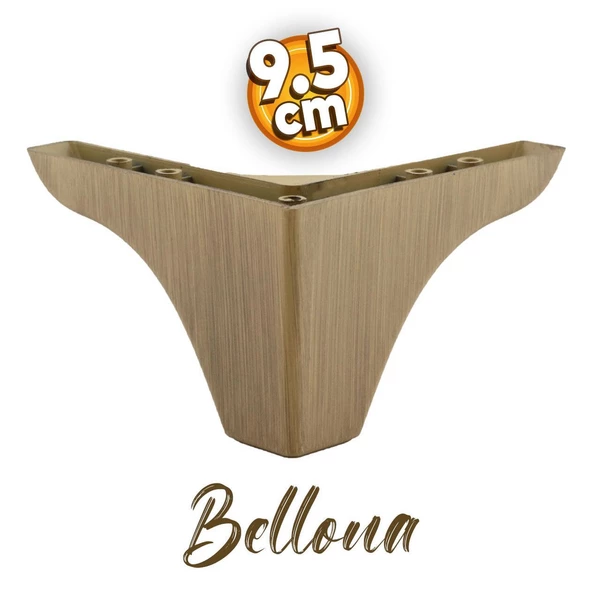 Bellona Rose Mobilya Kanepe Koltuk Puf Koltuk Ayağı 9.5 Cm Açık Kahverengi Baza Ayakları ürün görseli 1