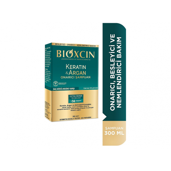 Bioxcin Şampuan Keratin Argan Onarıcı 300 ml ürün görseli 1