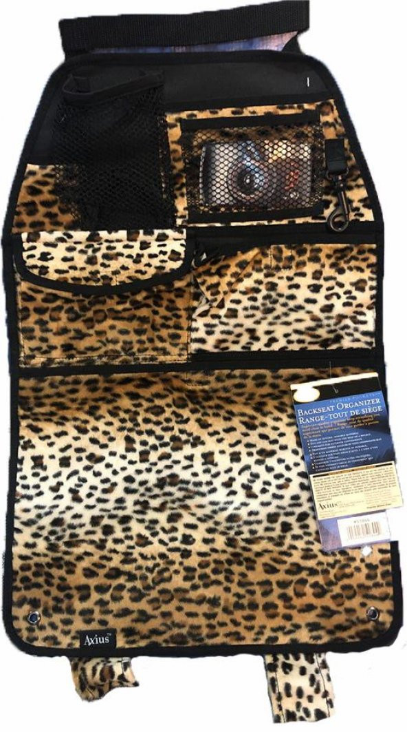Otomobil Koltuk Arkası Eşya Düzenleyici Organizer 57x38 cm Leopar ürün görseli 1