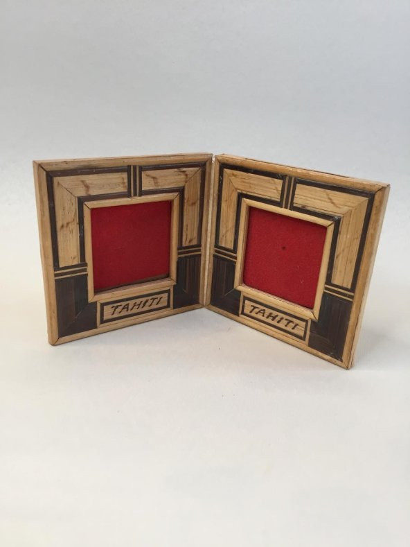 Çiftli Bambu Fotoğraf Çerçevesi 4,5x4,5 cm - Resim 2
