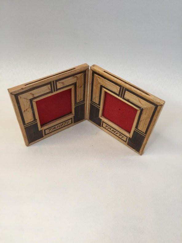 Çiftli Bambu Fotoğraf Çerçevesi 4,5x4,5 cm - Resim 3