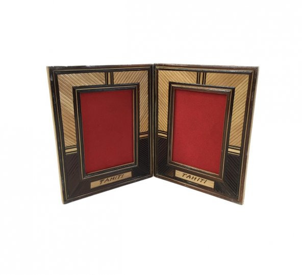 Çiftli Bambu Fotoğraf Çerçevesi 10x7 cm ürün görseli 1