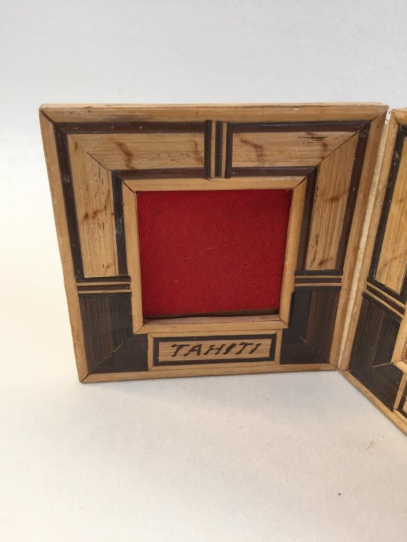Çiftli Bambu Fotoğraf Çerçevesi 4,5x4,5 cm - Resim 4
