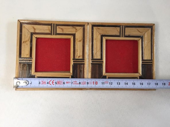 Çiftli Bambu Fotoğraf Çerçevesi 4,5x4,5 cm - Resim 7