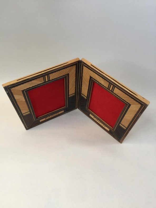 Çiftli Bambu Fotoğraf Çerçevesi 10x7 cm - Resim 4