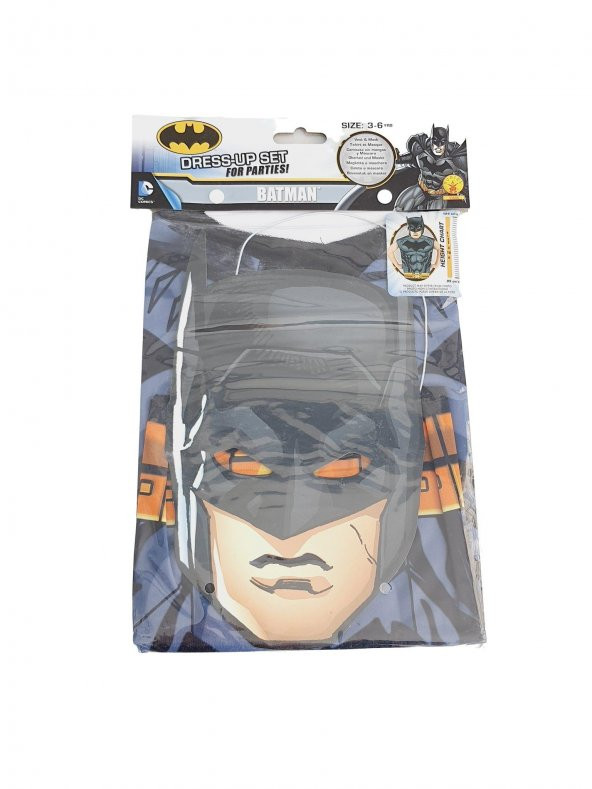 DC Comics Batman Maskeli Kostüm 3-6 Yaş - Resim 2