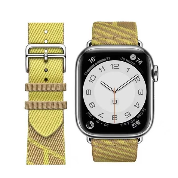 Apple Watch 7 45mm KRD-51 Hasır Kordon - Resim 9