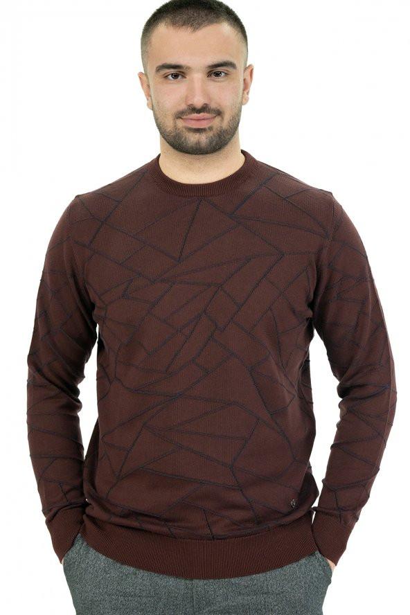 SARAR İNTERVİEW O YAKA DESENLİ TRİKO - Resim 3