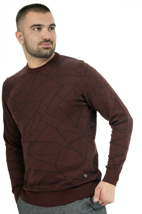 SARAR İNTERVİEW O YAKA DESENLİ TRİKO - Resim 4