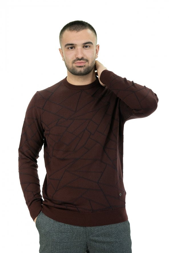 SARAR İNTERVİEW O YAKA DESENLİ TRİKO - Resim 6