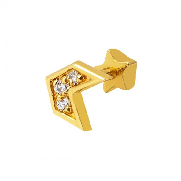 Yön 14 Ayar Altın Tragus Küpe ürün görseli 1