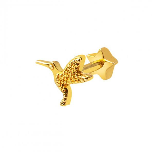 Minik Kuş 14 Ayar Altın Tragus Küpe ürün görseli 1