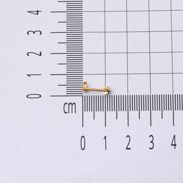 Hilal 14 Ayar Altın Tragus Küpe - Resim 6