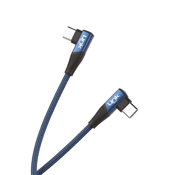 Linktech K595 Safe 60W Type-C - Type-C 90 Derece Data/Şarj Kablosu 1.5mt - Resim 4