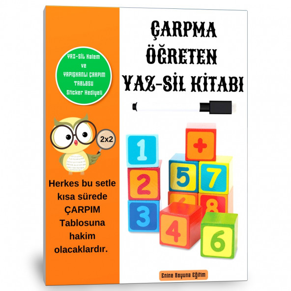 Çarpma Öğreten YAZ-SİL Kitabı (Çarpım Tablosu) ürün görseli 1