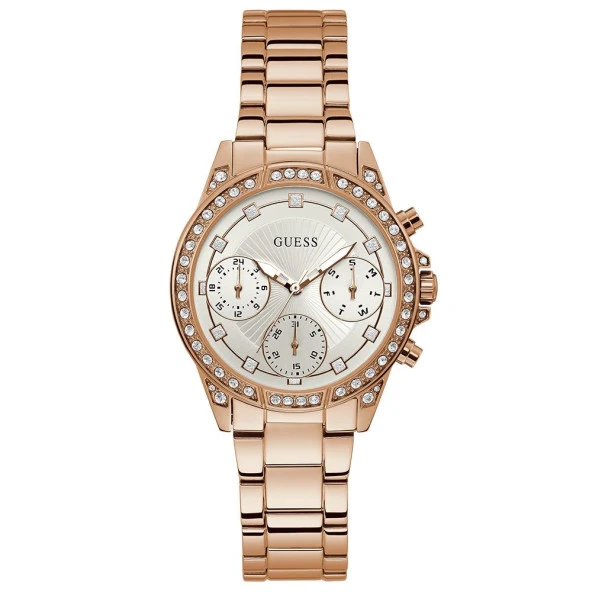 GUESS GUW1293L3 ROSE GOLD TAŞLI BAYAN KOL SAATİ ürün görseli 1