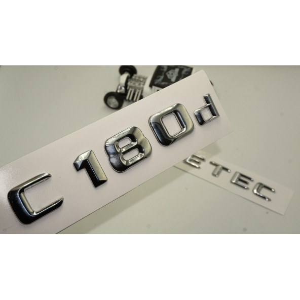 Benz C 180d Bluetec Bagaj Krom Metal 3M 3D Yazı Logo ürün görseli 1