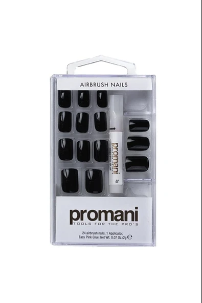 Promani Takma Tırnak Kiti Siyah pt5002 ürün görseli 1