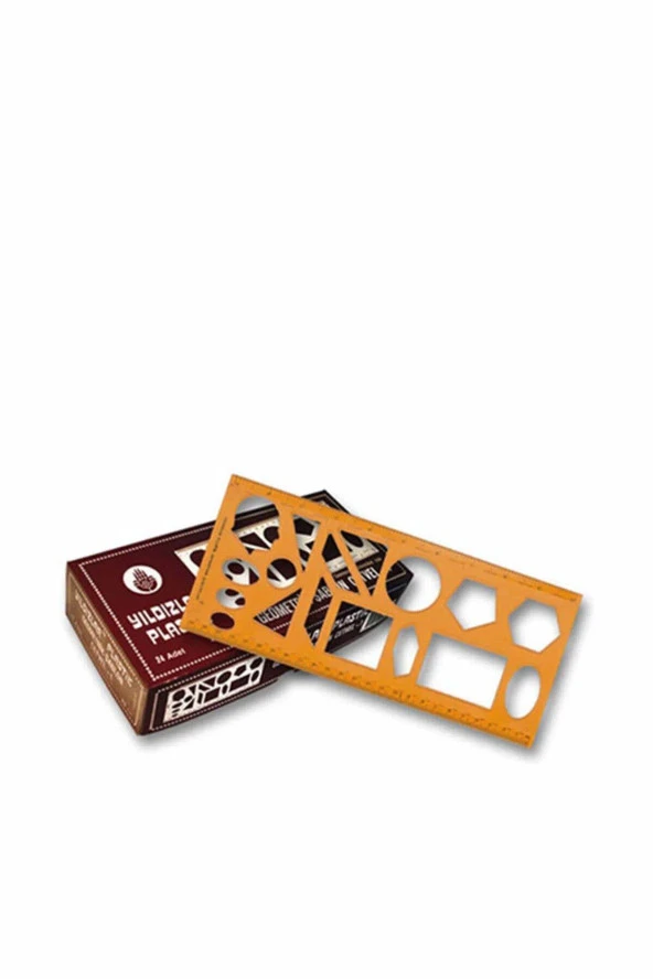Yıldızlar Geometrik Şablon Cetvelli Atatürklü 25 CM 40 ürün görseli 1