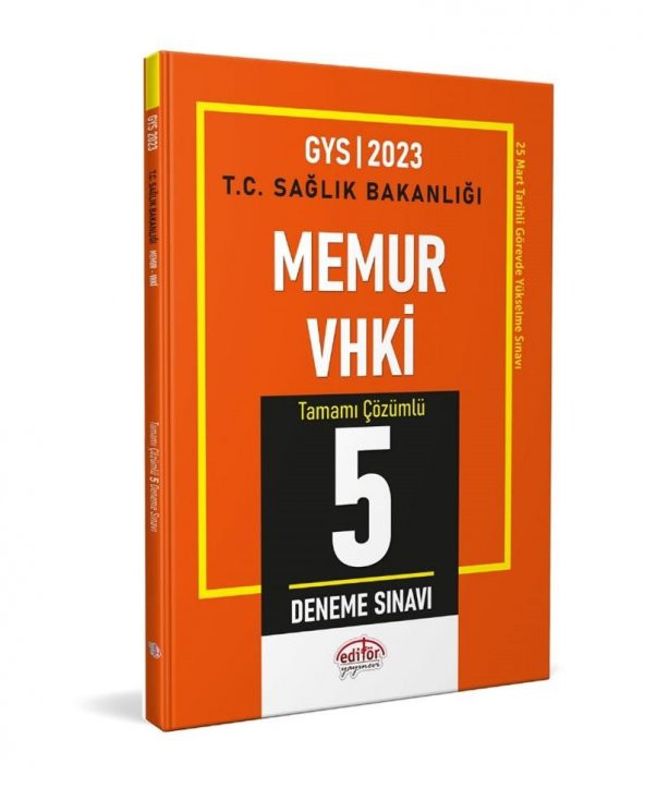 T.C. Sağlık Bakanlığı Memur VHKİ 5 Deneme Editör Yayınları ürün görseli 1