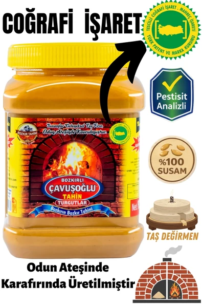 Odun Ateşinde Karafırın Tahin Bozkır Tahini Kepeksiz 930g ürün görseli 1