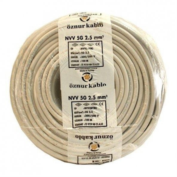 Öznur NYM 5x2,5 Mm Kablo 100 Metre ürün görseli 1