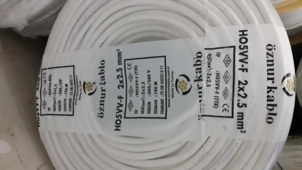 Öznur TTR 2x2,5 Mm Kablo Beyaz 100 Metre ürün görseli 1