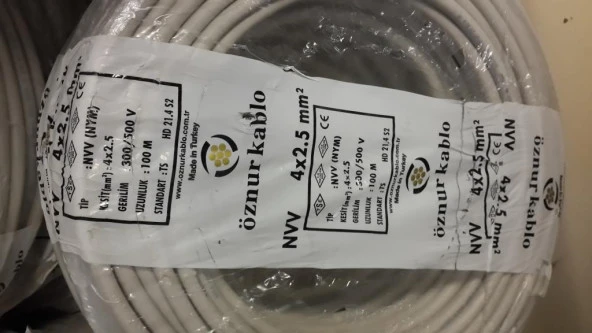 Öznur NYM 4x2,5 Mm Kablo 100 Metre ürün görseli 1