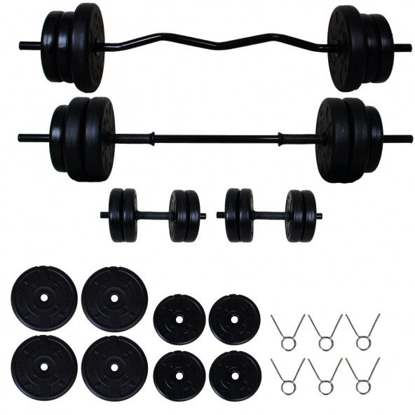 Aydın Sport 38 Kg Z-Bar Halter Seti Ve Dambıl Seti ürün görseli 1