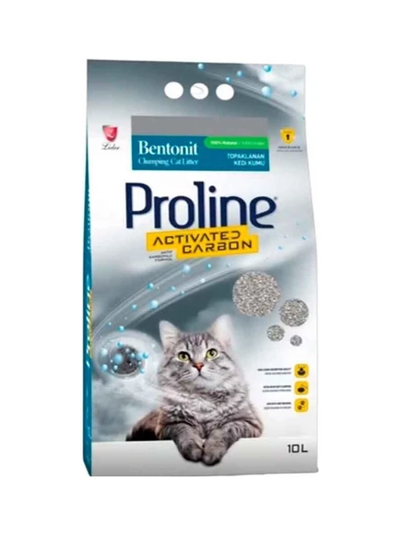 ProLine Aktif Karbonlu Topaklanan Kedi Kumu 10 Lt ürün görseli 1