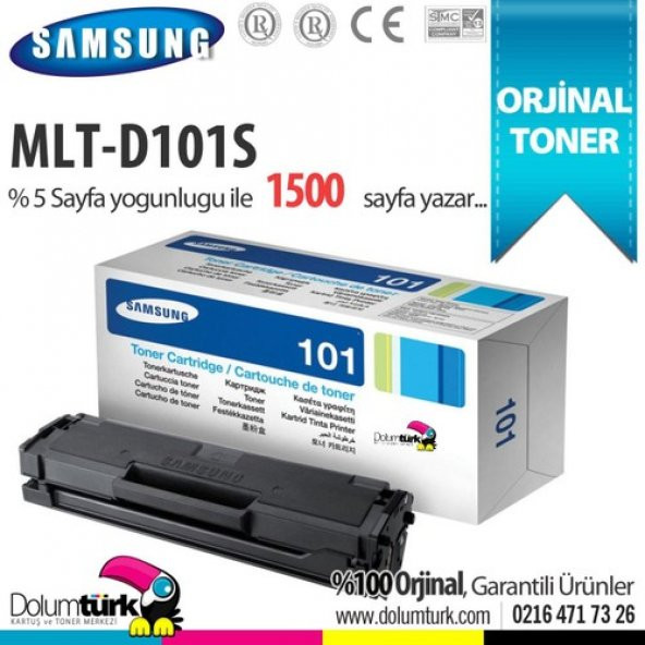 Samsung MLT-D101S / ML-2160 / ML-2165 / SCX-3400 / SCX-3405 / SF-760 Orjinal Toner ürün görseli 1