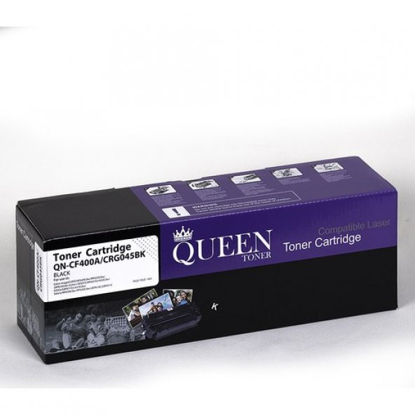 Queen Hp 201A CF400A Muadil Toner 1800 Sayfa Siyah ürün görseli 1
