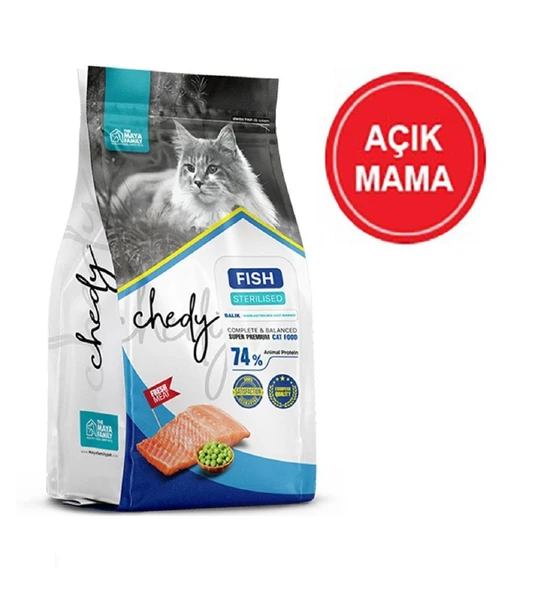Chedy Sterilised Somunlu Kısırlaştırılmış Kedi Maması 1 Kg AÇIK ürün görseli 1