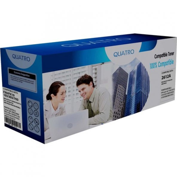 Quatro Toner Hp 2612A Fx 9 Fx 10 2000 Sayfa Siyah ürün görseli 1