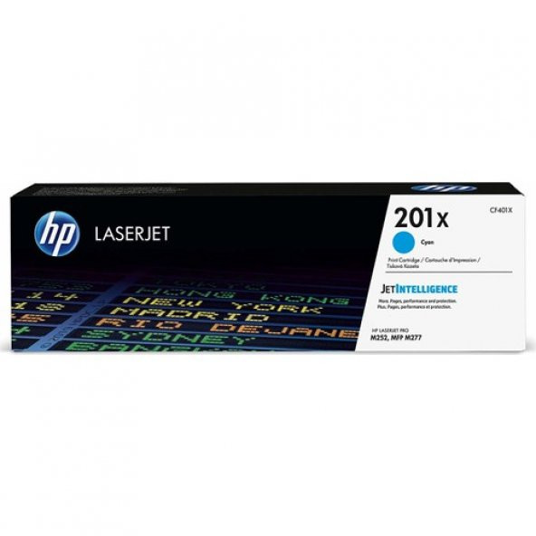 HP Color LaserJet Pro M277N TONER 2300 Sayfa 201X Mavi ürün görseli 1
