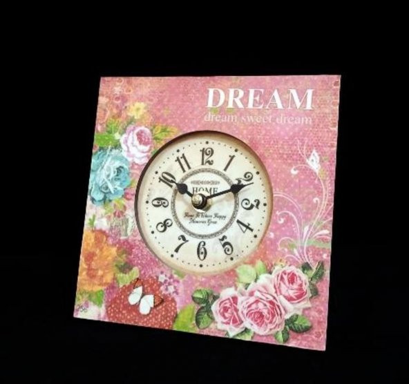 MBA MUTFAK SAATLERİ SERİSİ-MB KARE DREAM TEMALI MASA-DUVAR SAATİ-KÜÇÜK-16x16x3 CM ürün görseli 1