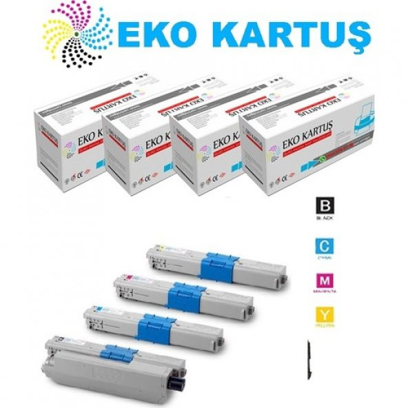 Eko Kartuş Oki MC361 Muadil 4 Renk Toner, ürün görseli 1