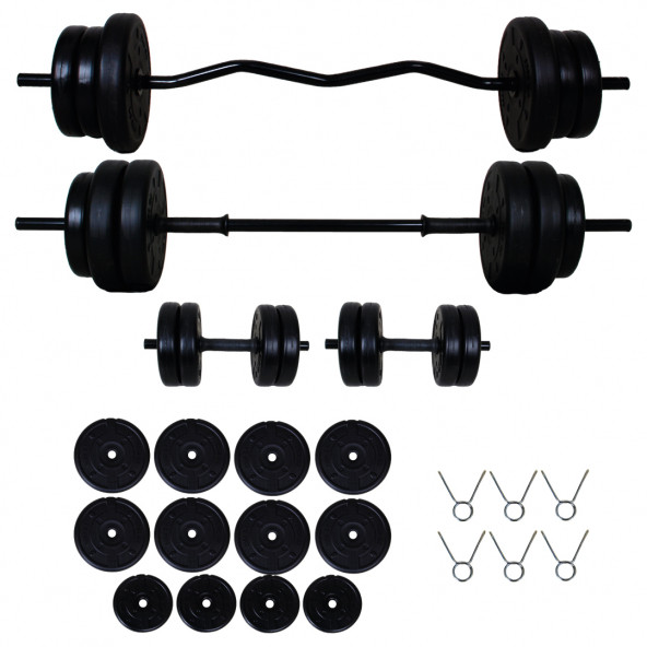 58 kg Z Bar Halter ve Dambıl Seti ürün görseli 1