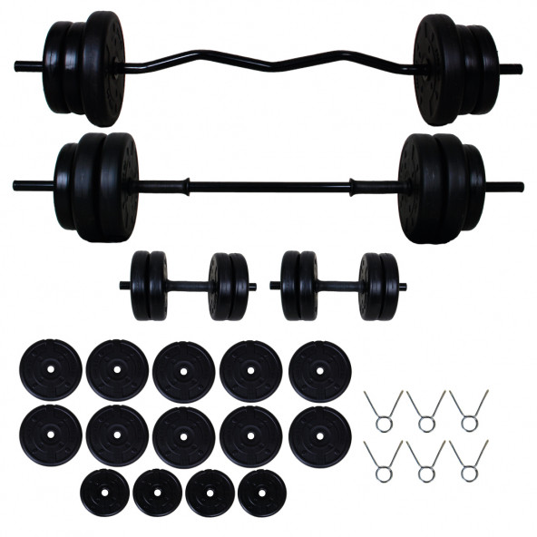 68 Kg Z Barlı Halter Seti ve Dambıl Seti Ağırlık Fitness Seti ürün görseli 1