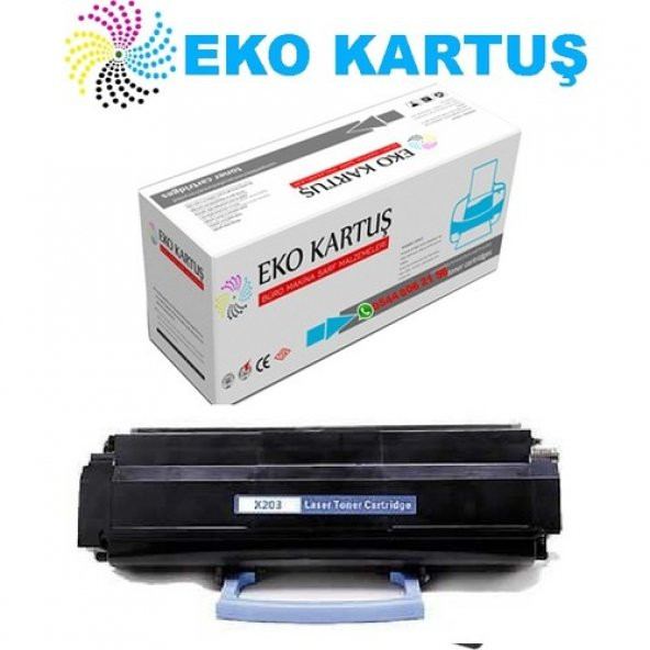 Eko Kartuş Lexmark X203N Muadil Toner ( Çipli ) ürün görseli 1