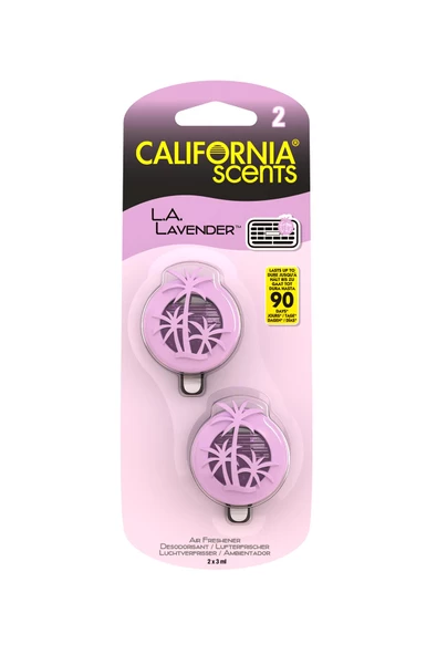 California Scents Mini Diffuser LA Lavender Lavanta Çiçegi Parfümlü Kalorifer Geçme Koku 2'li Set ürün görseli 1