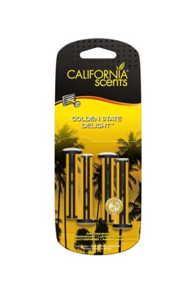 California Scents Vent Stick Golden State Delight Tatli Lokum Parfümlü Kalorifer Geçme Koku 4'lü Set ürün görseli 1