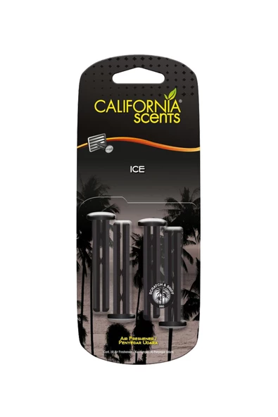 California Scents Vent Stick Ice Sandal Agaci, Bergamot ve Limon Bilesimli Kalorifer Geçme Koku 4'lü ürün görseli 1