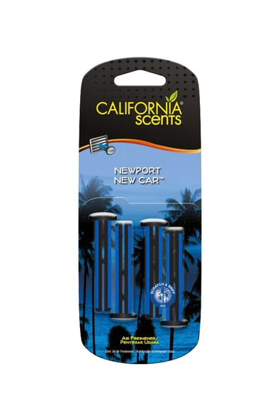 California Scents Vent Stick Newport New Car Yeni Araba Parfümlü Kalorifer Geçme Koku 4'lü Set ürün görseli 1