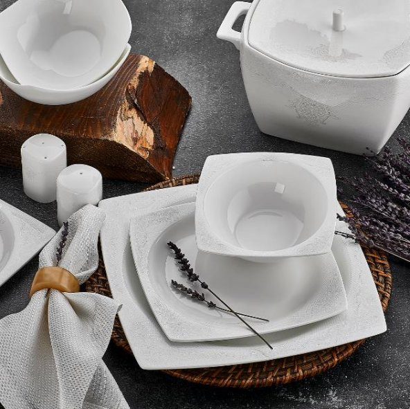 Aryıldız Bone Square 60 Parça Yemek Takımı 45001 ürün görseli 1