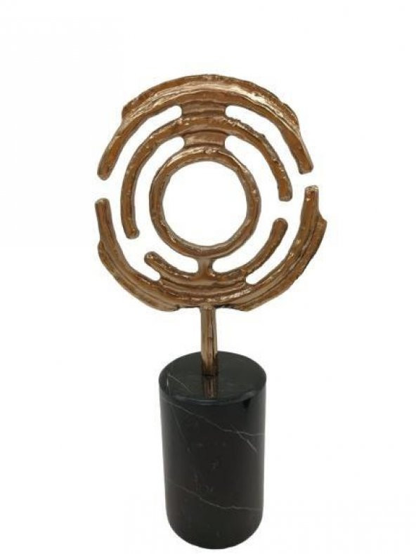Crearthome Mermer Kaideli İkon Gold Obje 32x16 cm SZR-1924-AL ürün görseli 1